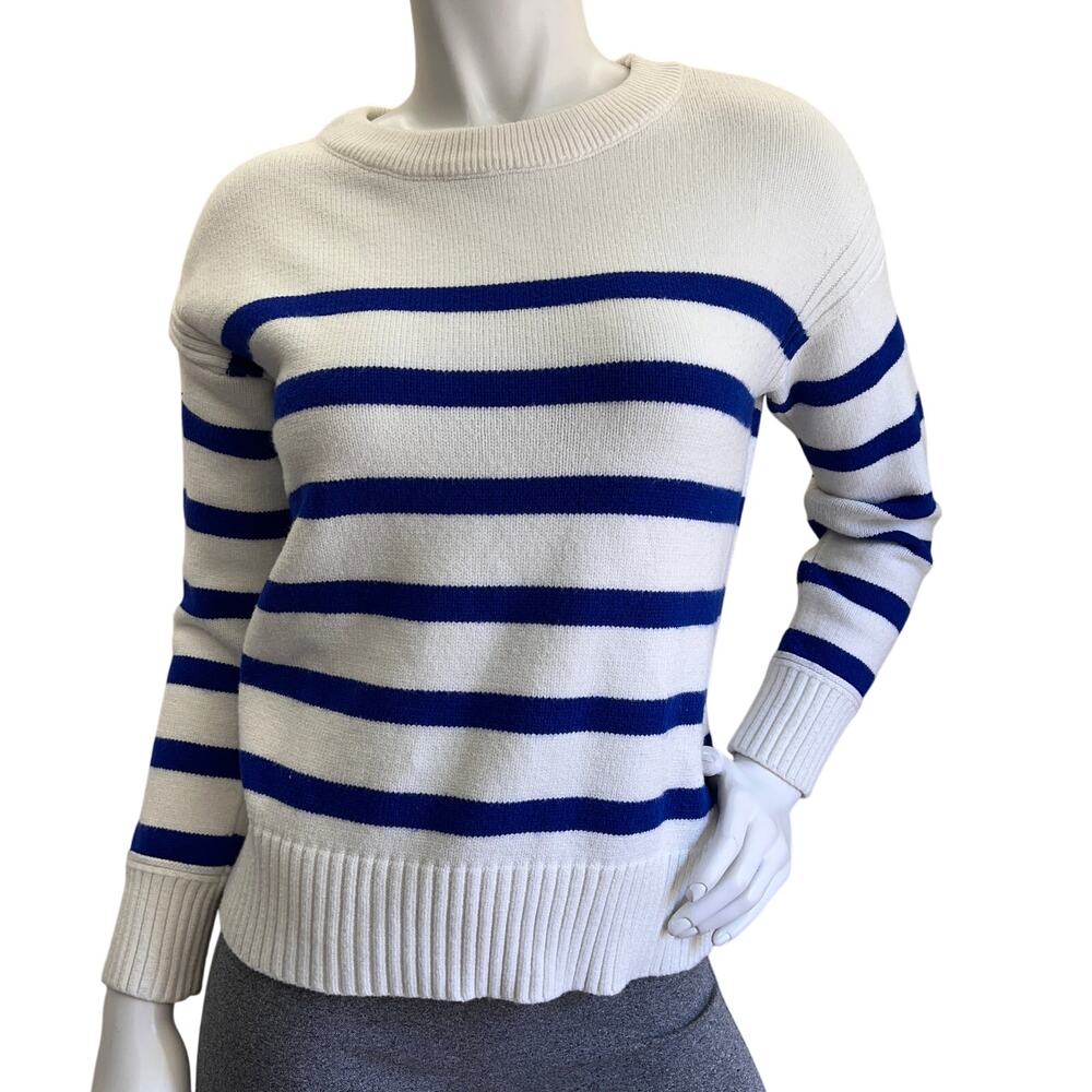 Philosophy Republic Clothing Women’s Striped White/Blue Sweater Size S